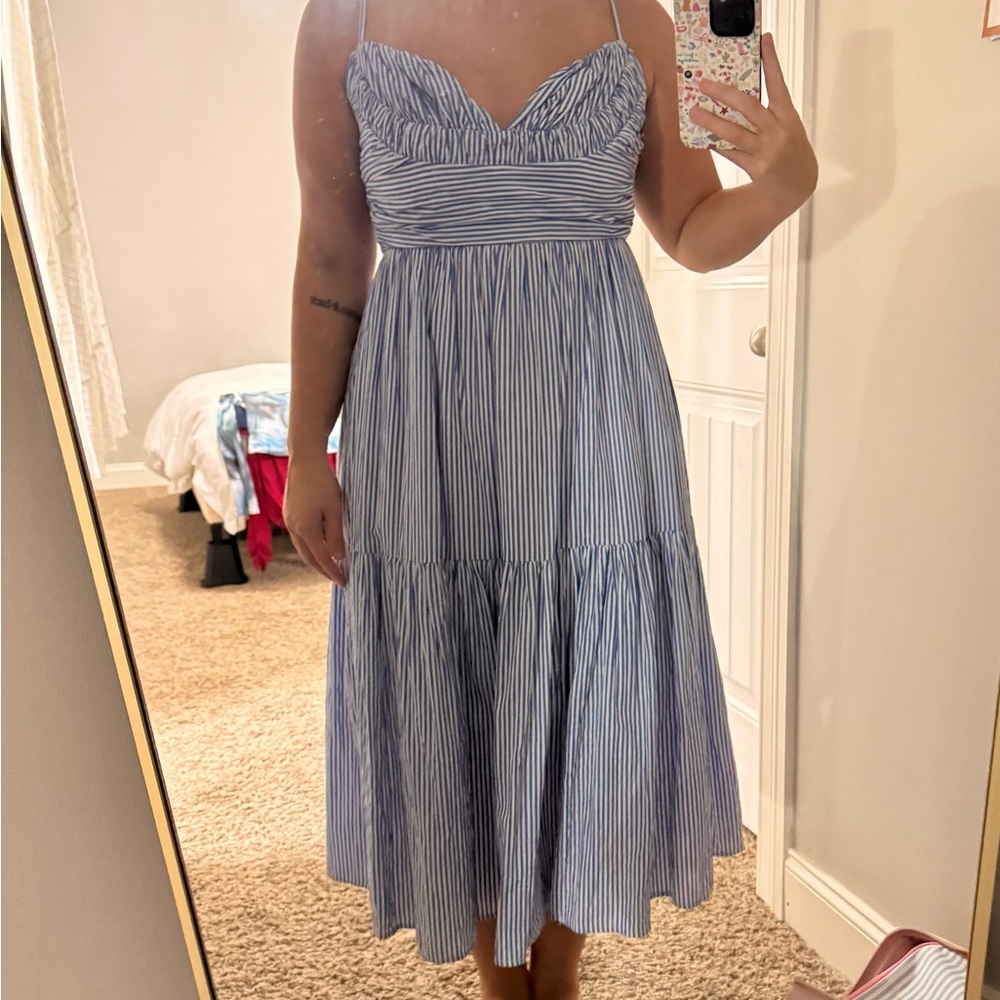 Blue Striped Women's Dress
